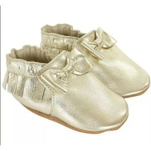 Robeez Moccasins gold size 12-18 months